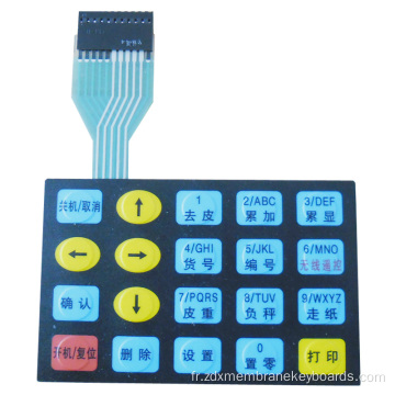 Clavier à membrane LCD personnalisé à bouton-poussoir étanche
